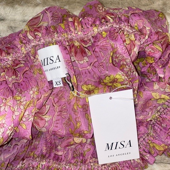 NWT💕MISA LOS ANGELES Eva Floral Off Shoulder Top Size XS - Picture 8 of 9
